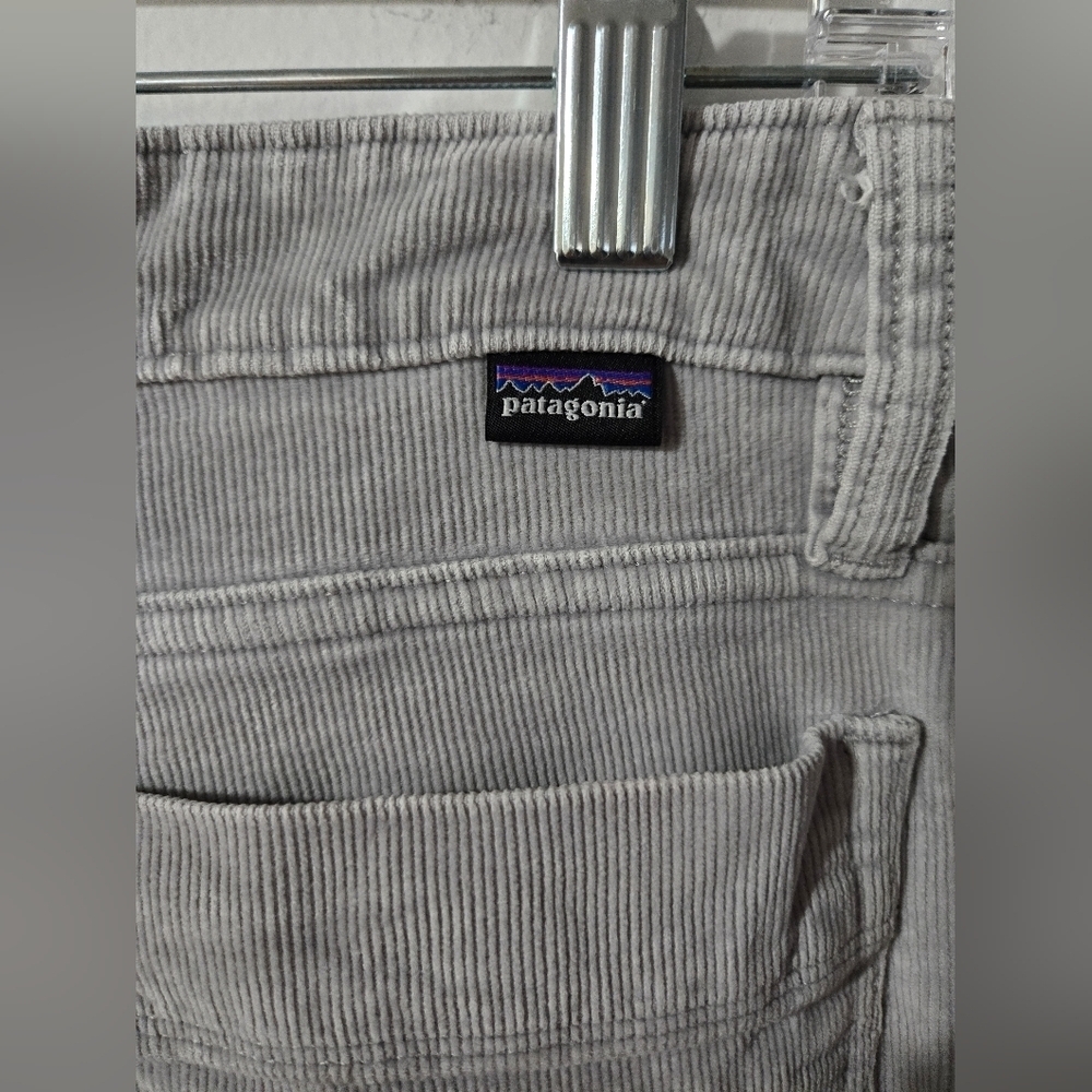 Patagonia Corduroy Pants Womens 32 (14) Gray Skinny Stretch Organic Cotton - Picture 2 of 12